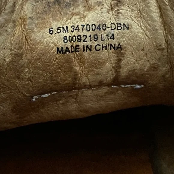 Frye Dylan Vintage Distressed Leather Brown Cream Sneakers Size 6.5 - Picture 12 of 12